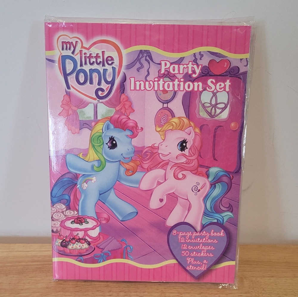 Kids Party Supplies My Little Pony Party Invitations Girl Birthday Stickers MLP